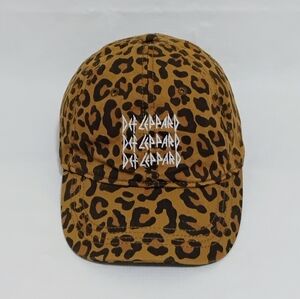 DEF LEPPARD Rock Band Cheetah Leopard Print Adjustable Strap Back Hat Cap 2024